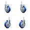 Service Caster 5 Inch Blue Polyurethane Wheel Swivel 3/4 Inch Square Stem Caster Brakes, 2PK SCC-SQ20S514-PPUB-BLUE-TLB-34-2-S-2 - alternate 1